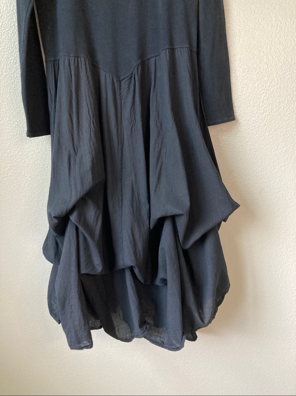 Luna Luz Dart & Tie Avant Garde Minimalist Dress Origami Bubble Midi sz L - Picture 10 of 14